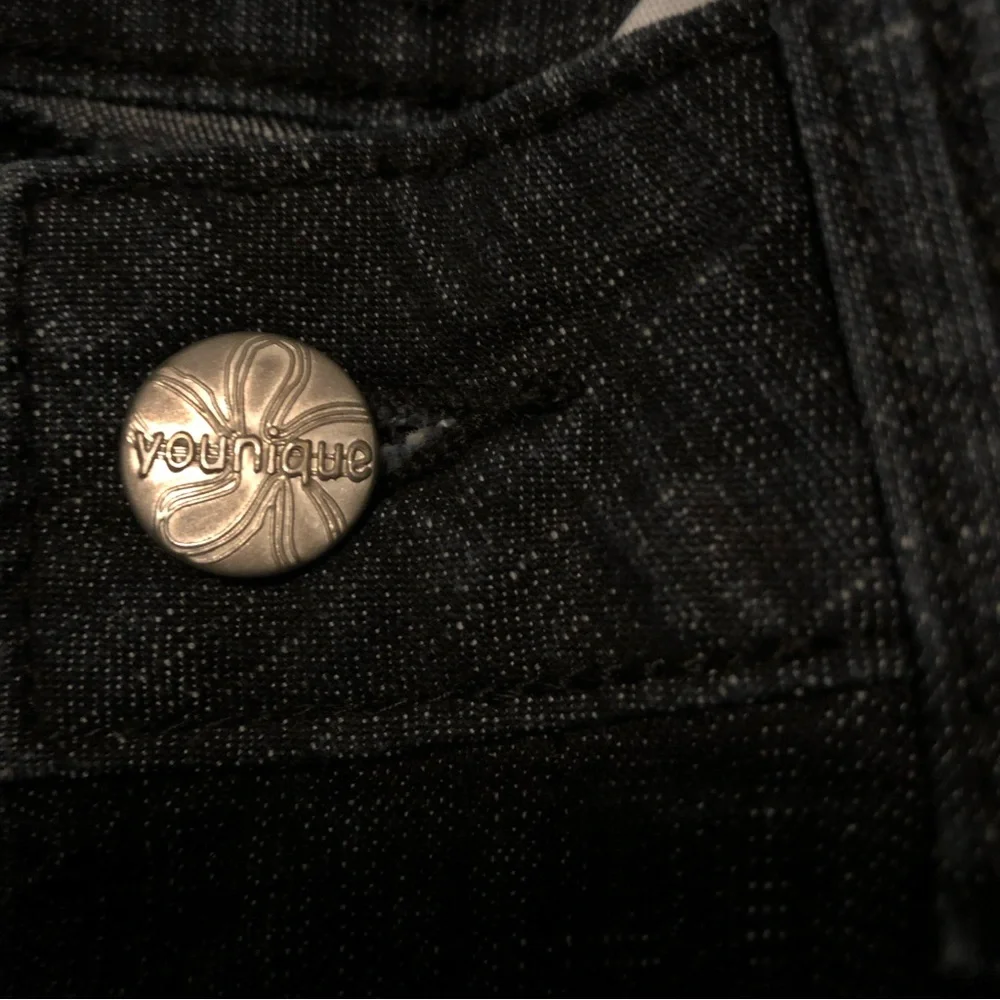 Unique Black Jean Mermaid Flare Skirt Diamanté Accents on back pockets Size 5 - Picture 12 of 16